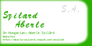 szilard aberle business card